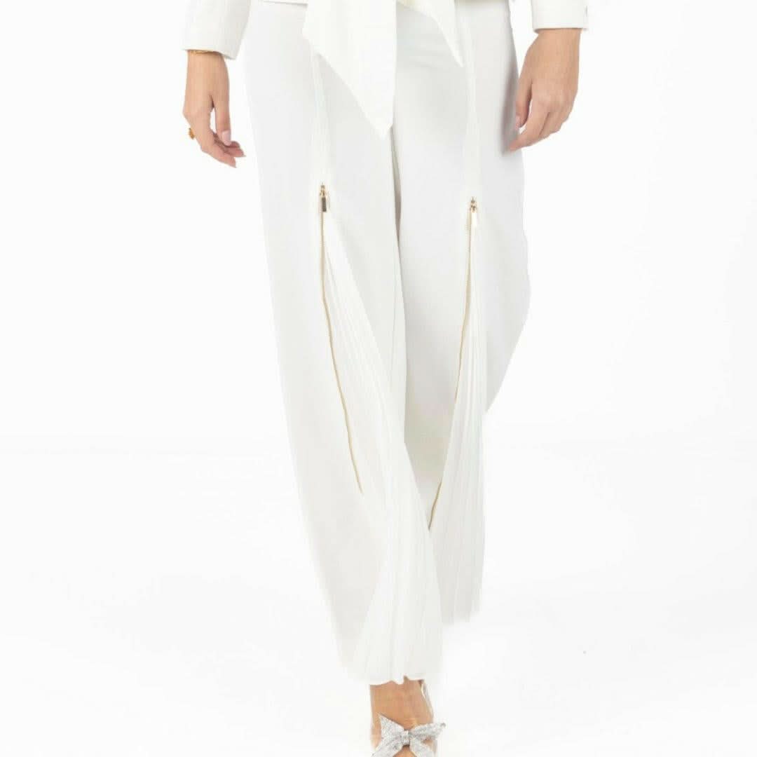 Alana White Pleated Pants