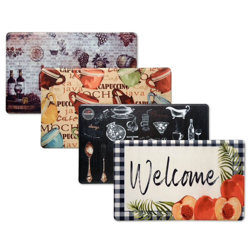 Tapis de cuisine matelassés anti-fatigue Bibb Home, lot de 1 ou 2
