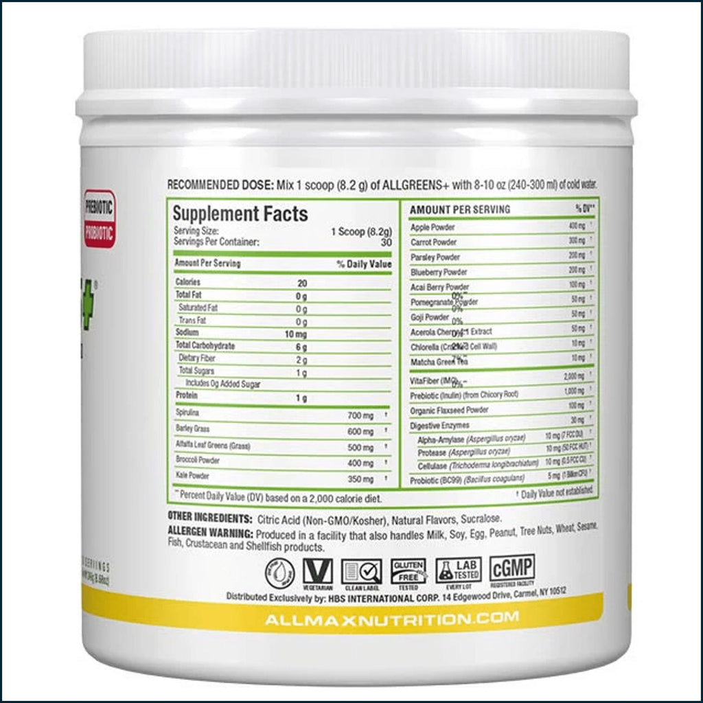 AllMax AllGreens+, 30 Servings