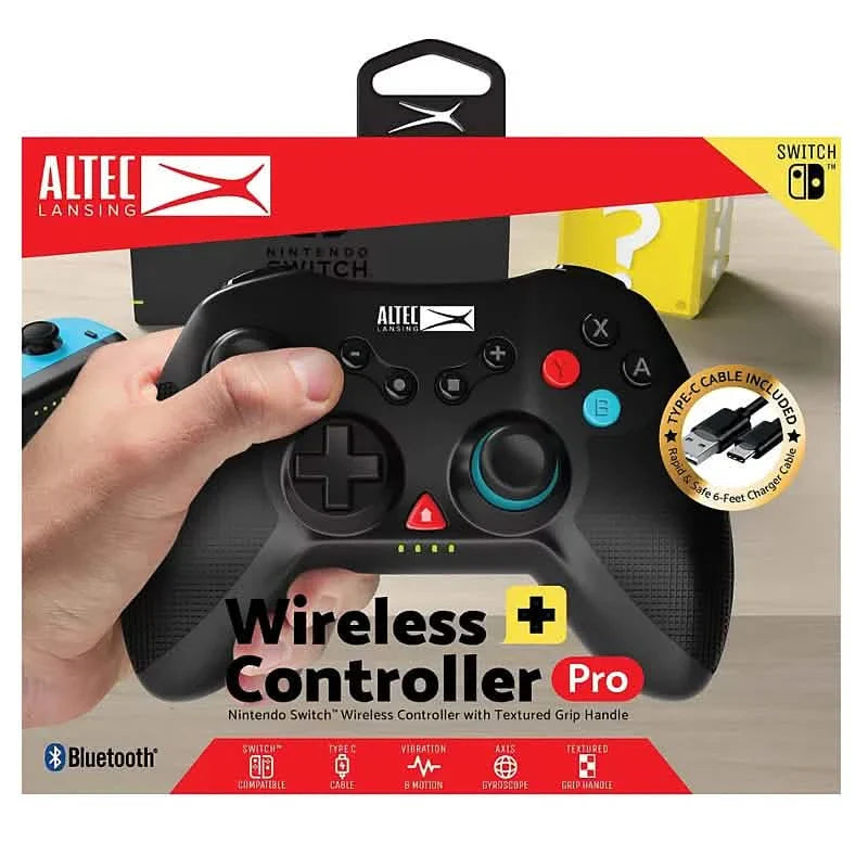 Altec Lansing ブラック ニンテンドースイッチ ワイヤレス + ゲーミングコントローラー プロ