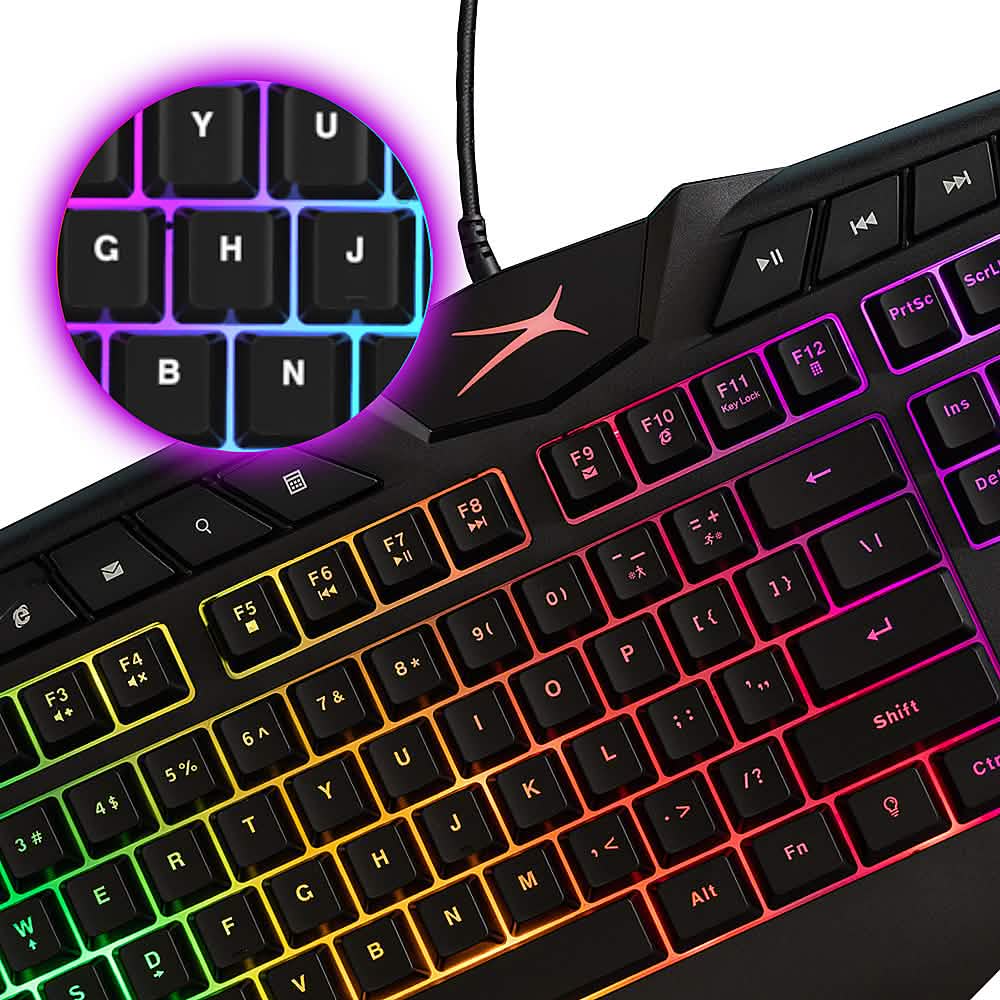 Altec Lansing - M180 メンブレン RGB ゲーミングキーボード - マルチカラー
