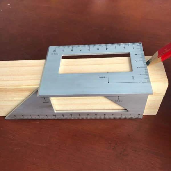 Aluminum Alloy Wooden Square Multifunction Ruler