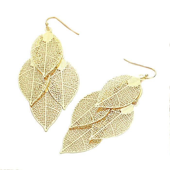 Alyssa Lightweight Metal Teardrop Dangle Fishhook Earrings