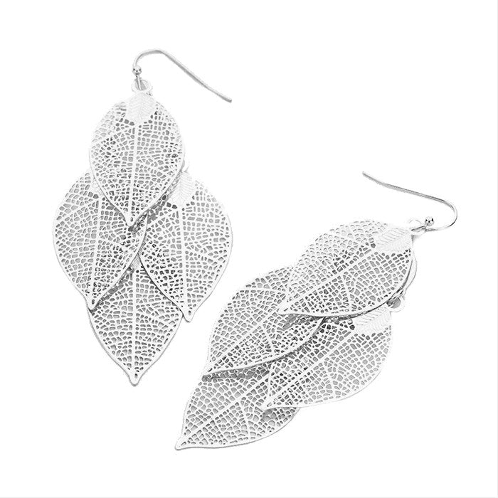 Alyssa Lightweight Metal Teardrop Dangle Fishhook Earrings