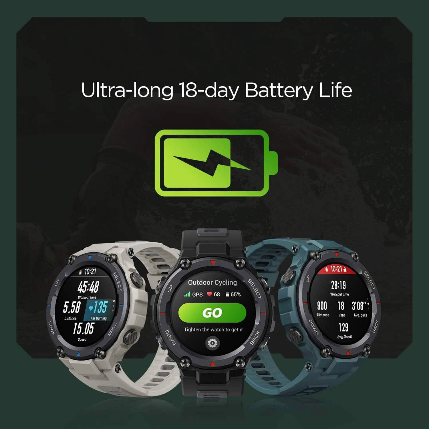Amazfit T-Rex Pro Smart Watch for Men (Refurbished)