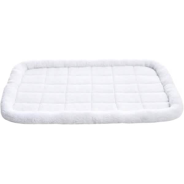 Panier pour animaux de compagnie Amazon Basics avec traversin rembourré en fausse fourrure Sherpa