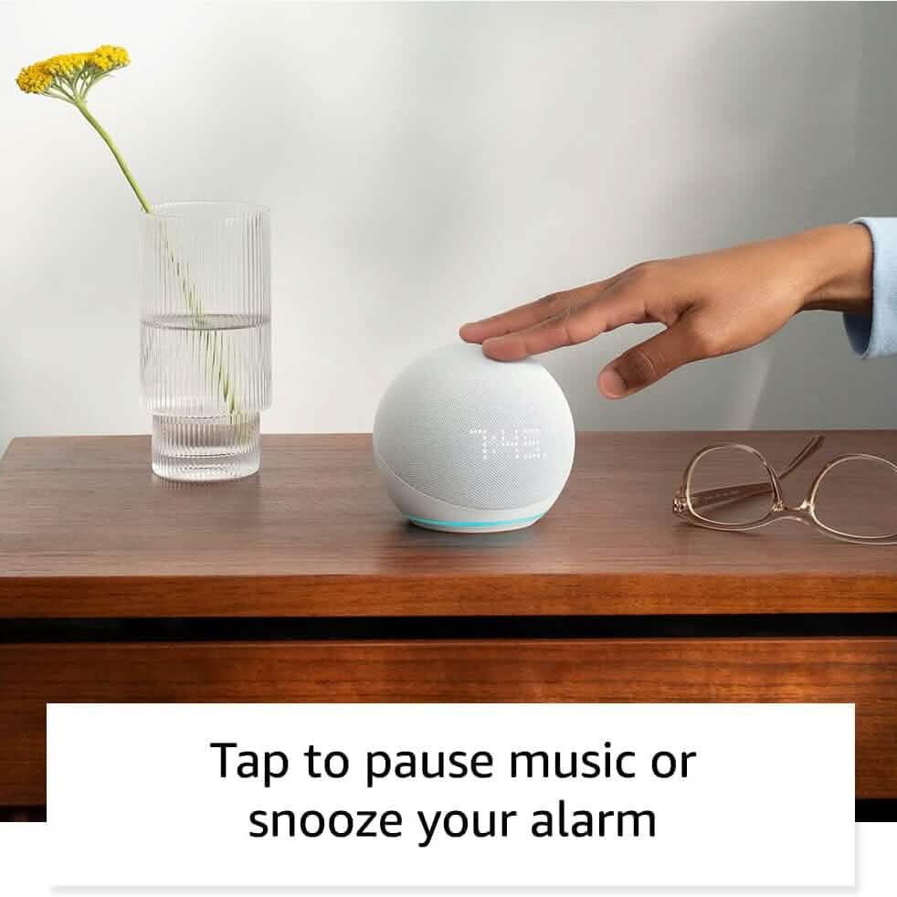 Amazon Echo Dot (5th Gen) with Clock  (Refurbished)