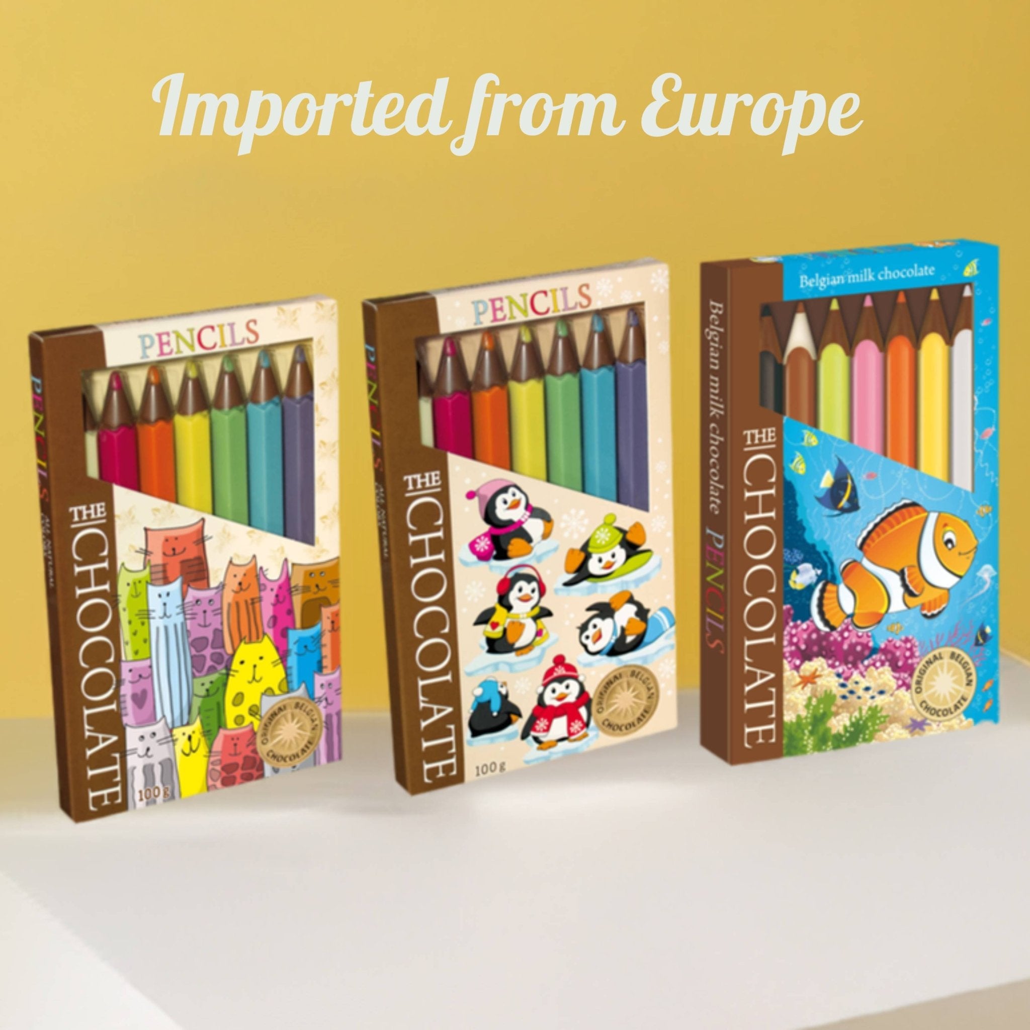Andy Anand Milk Chocolate Crayon Boxes, 3-Pack, 21 pc – Fun Kids Chocolate Gift, 60% Cocoa Butter, Birthday, Easter & Holiday Gift Box