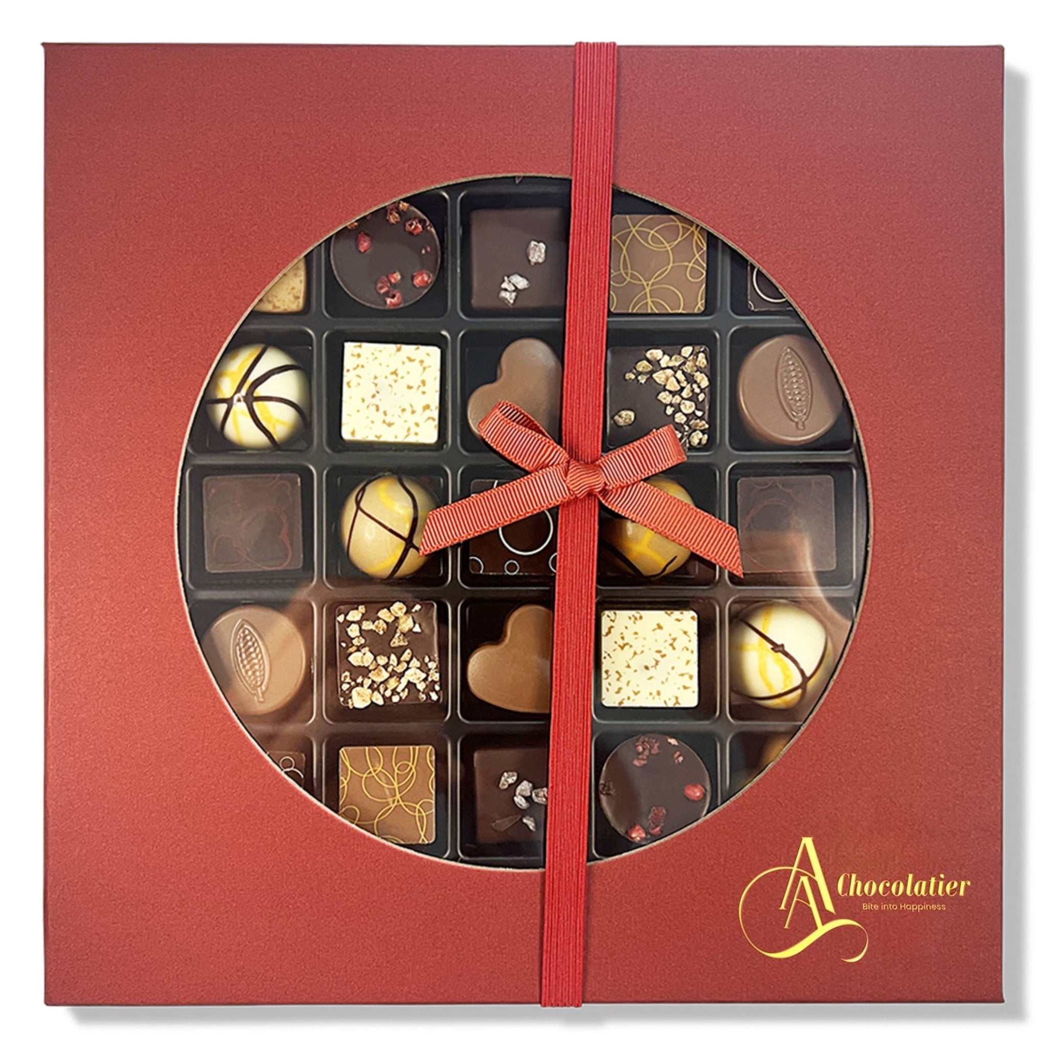 Andy Anand Gourmet Velvet Belgian Chocolate Bonbons Gift Box, 25 pc – Assorted Bon Bon Collection, European Craftsmanship, Birthday & Holiday Gift