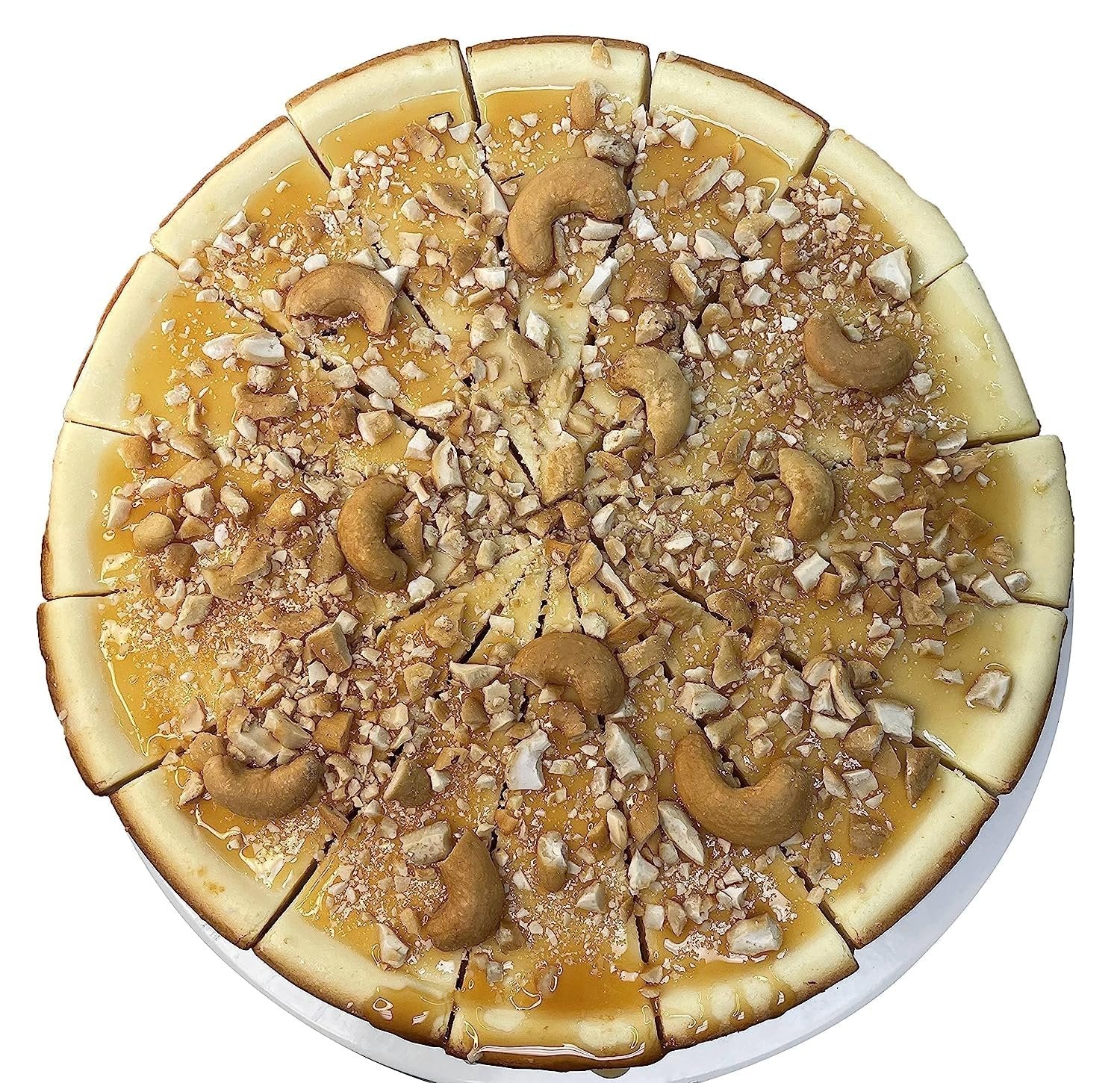 Andy Anand Caramel Cashew Cheesecake, 9-Inch, 2 lb – Handcrafted, Real California Cream Cheese, No Preservatives, Birthday & Holiday Gift