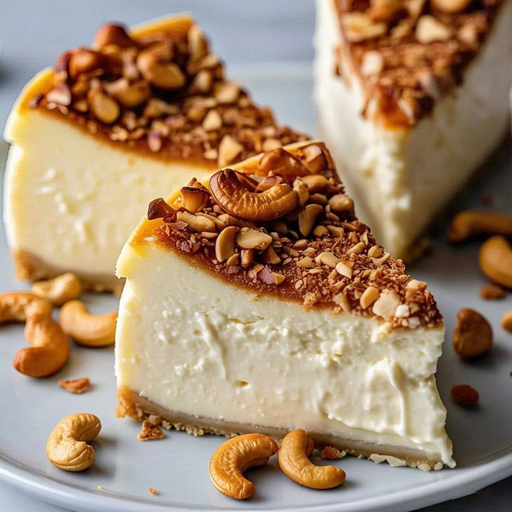 Andy Anand Caramel Cashew Cheesecake, 9-Inch, 2 lb – Handcrafted, Real California Cream Cheese, No Preservatives, Birthday & Holiday Gift