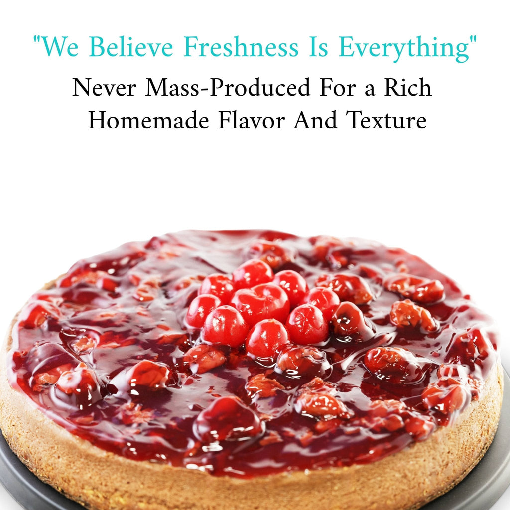 Andy Anand Chocolate Cherry Cheesecake, 9-Inch, 2.8 lb – Real Chocolate Truffles, California Cream Cheese, No Preservatives, Birthday Gift