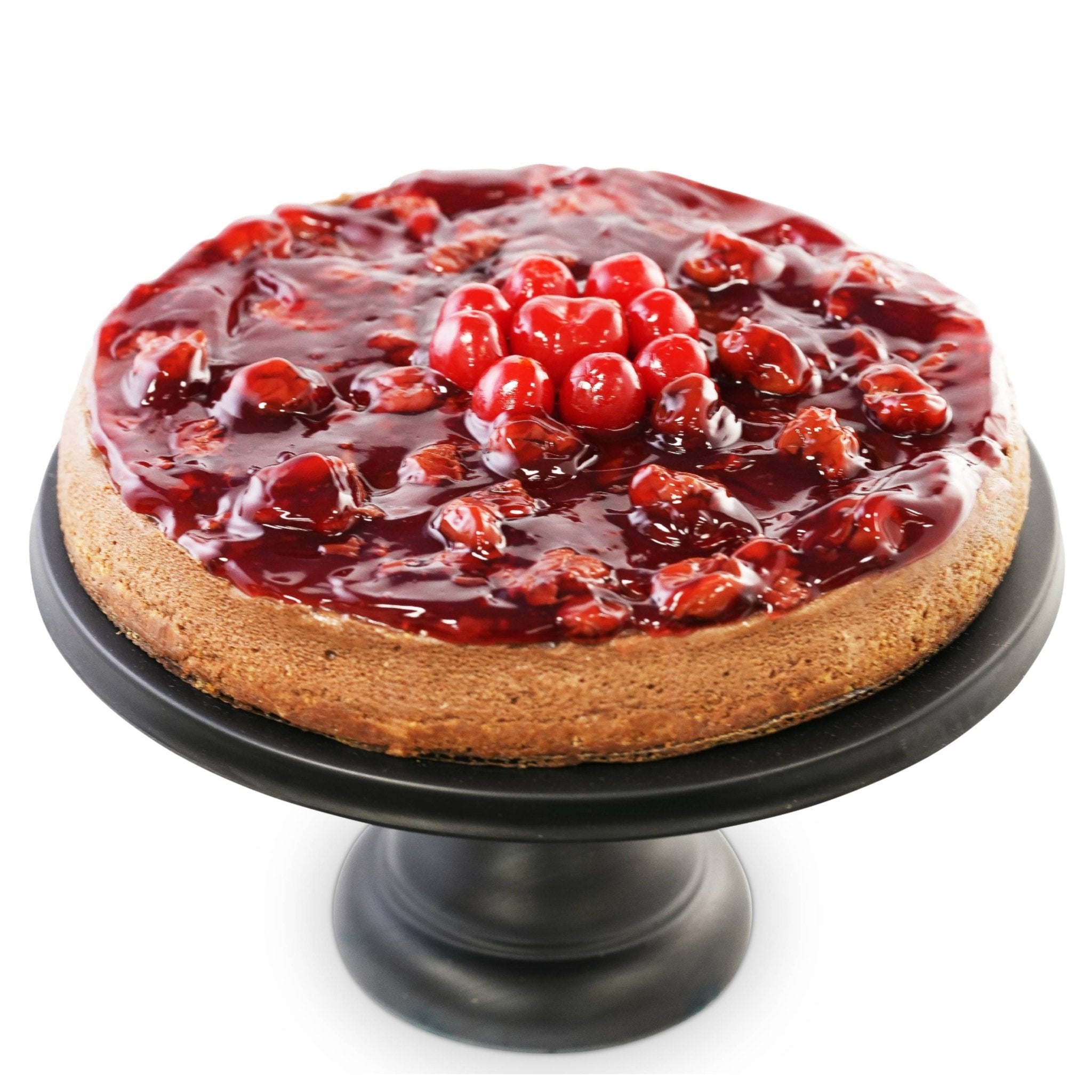 Andy Anand Chocolate Cherry Cheesecake, 9-Inch, 2.8 lb – Real Chocolate Truffles, California Cream Cheese, No Preservatives, Birthday Gift