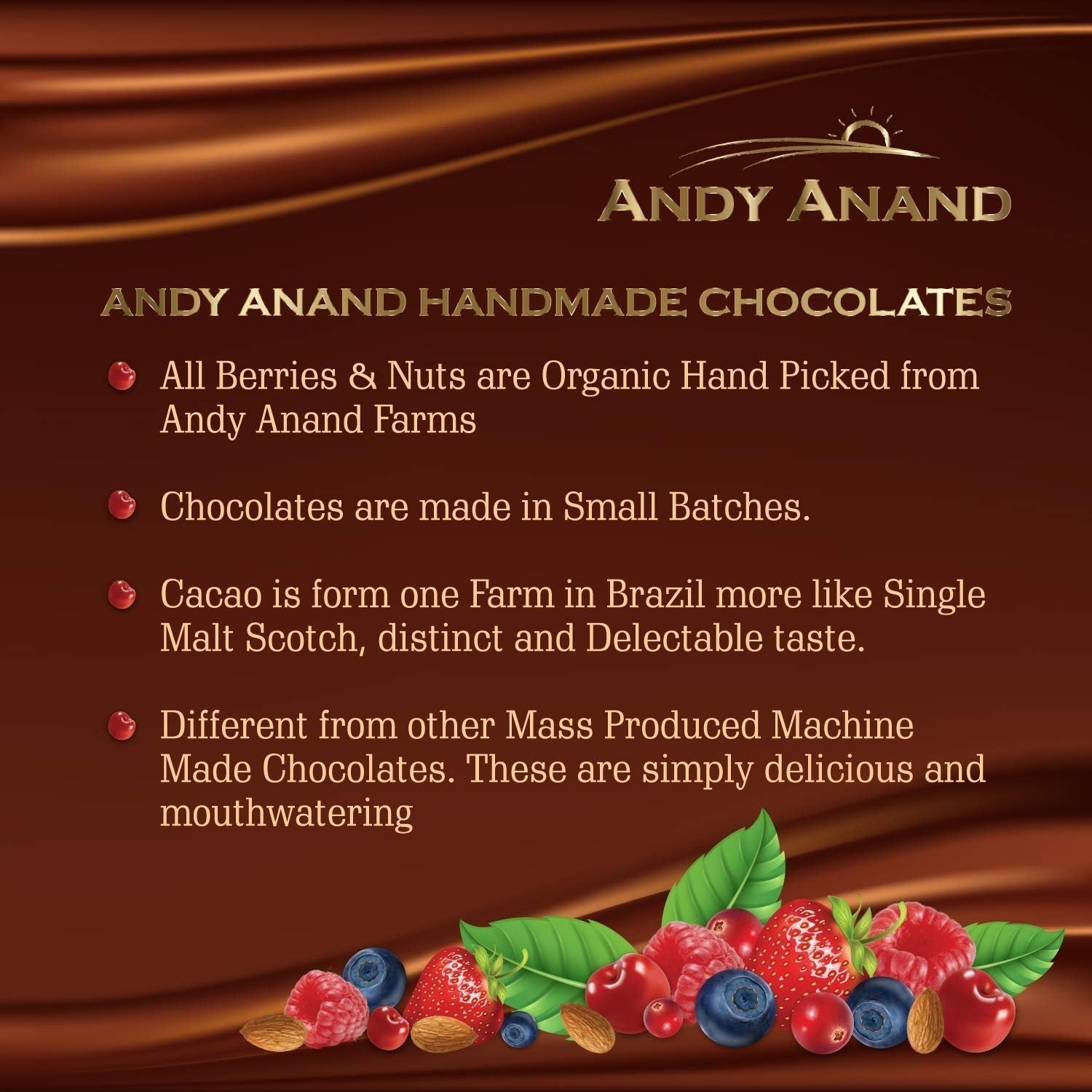 Andy Anand Dark Chocolate Covered Coffee Espresso Beans, 1 lb – Gourmet Gift Box for Men & Women, Birthday, Valentine's & Christmas Holiday