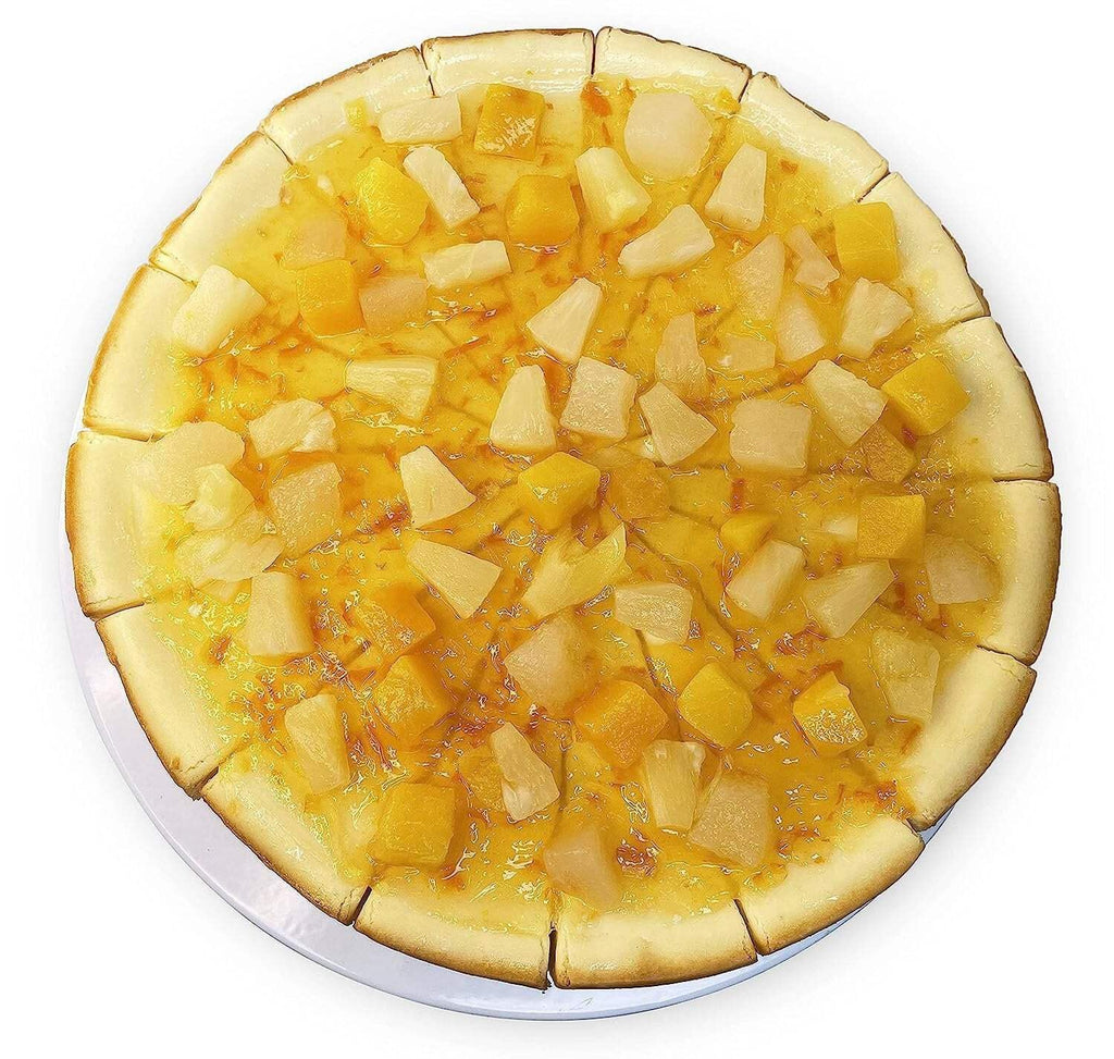 Andy Anand Tropical Fruit Cheesecake, 9-Inch, 2 lb – Pineapple, Pears & Peach Glaze, NY-Style, Real California Cream Cheese Gift Box