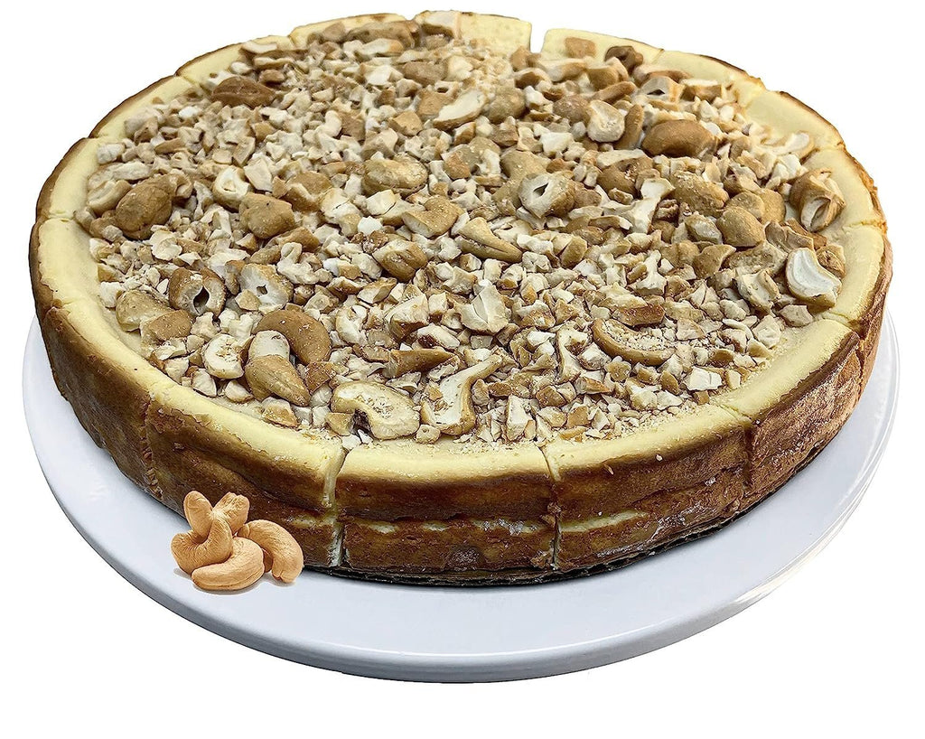 Andy Anand Sugar-Free & Gluten-Free Caramel Cashew Cheesecake, 9-Inch – Diabetic-Friendly, Real California Cream Cheese, Birthday Gift Box