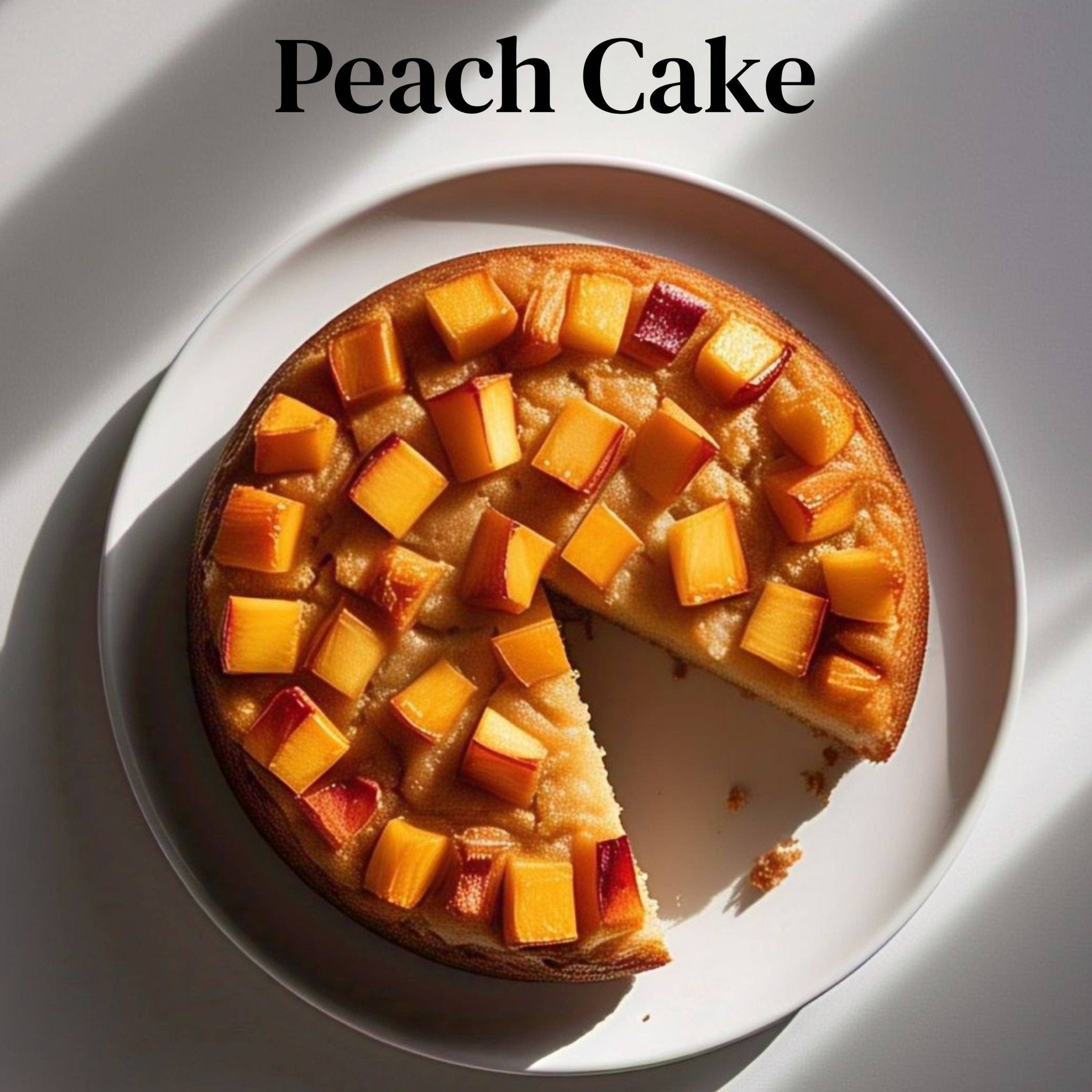 Andy Anand Sugar-Free Peach Cake, 9-Inch, 2 lb – Juicy & Moist, Real Peach Fruit, Diabetic-Friendly, Fluffy Homemade-Style Birthday Gift Box