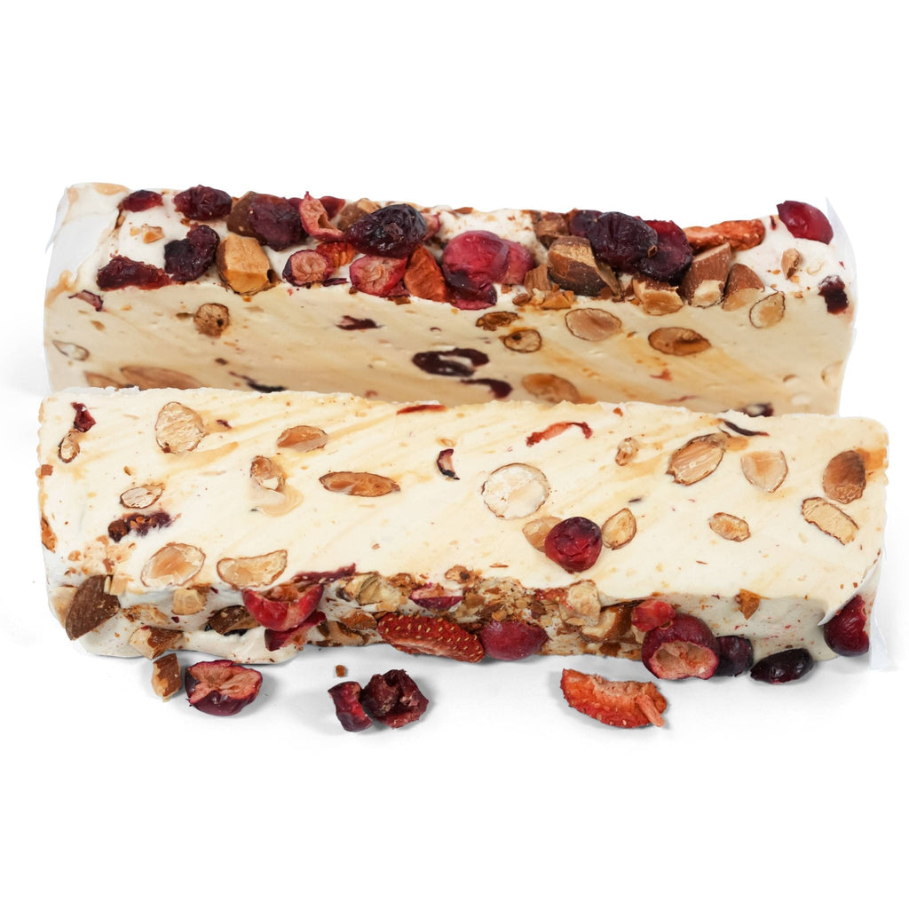 Andy Anand Gluten-Free French Almond Nougat with Red Fruits & Wildflower Honey, 7 oz – Artisan European Confection, Birthday & Holiday Gift