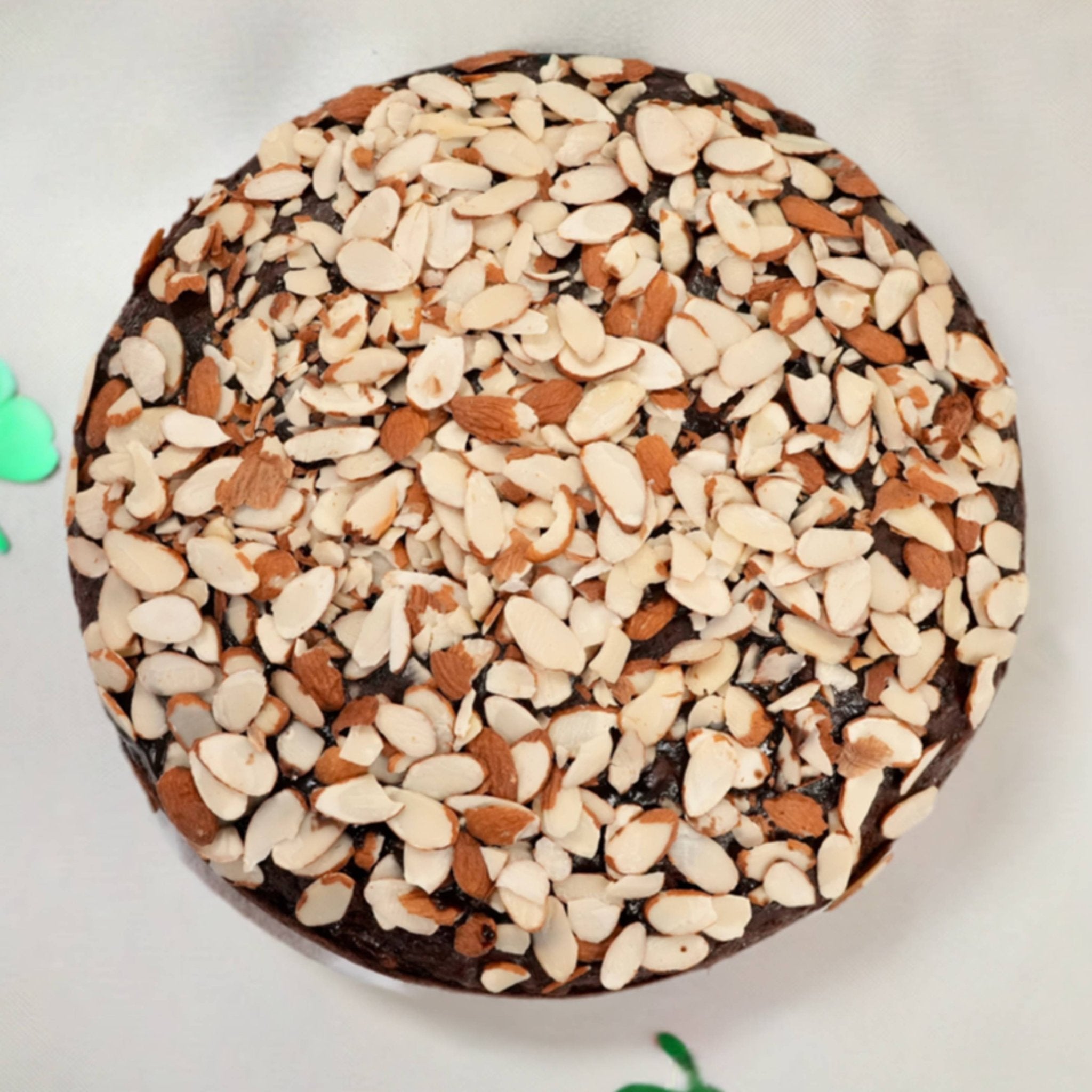 Andy Anand Chocolate Almond Cake, 9-Inch, 2.5 lb – Freshly Crafted, Luxuriously Creamy, Intense Chocolate & Almond Flavor, Birthday Gift Box