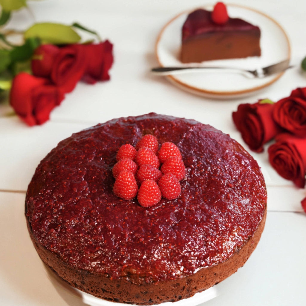 Andy Anand Chocolate Raspberry Cake, 9-Inch, 2.8 lb – Real Chocolate Truffles, Luxuriously Creamy, Birthday, Wedding & Anniversary Gift Box