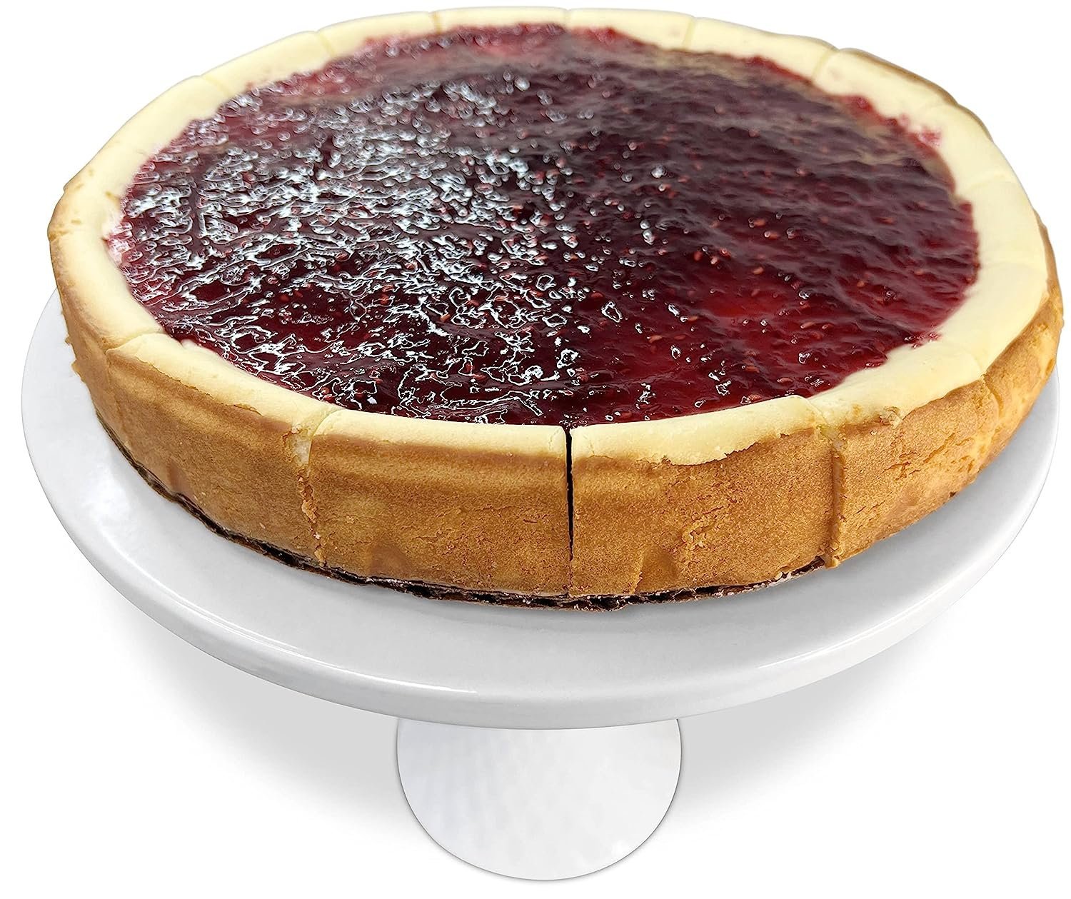 Andy Anand Raspberry White Chocolate Cheesecake, 9-Inch, 2 lb – Traditional Recipe, All-Natural, Birthday, Valentine's & Christmas Gift
