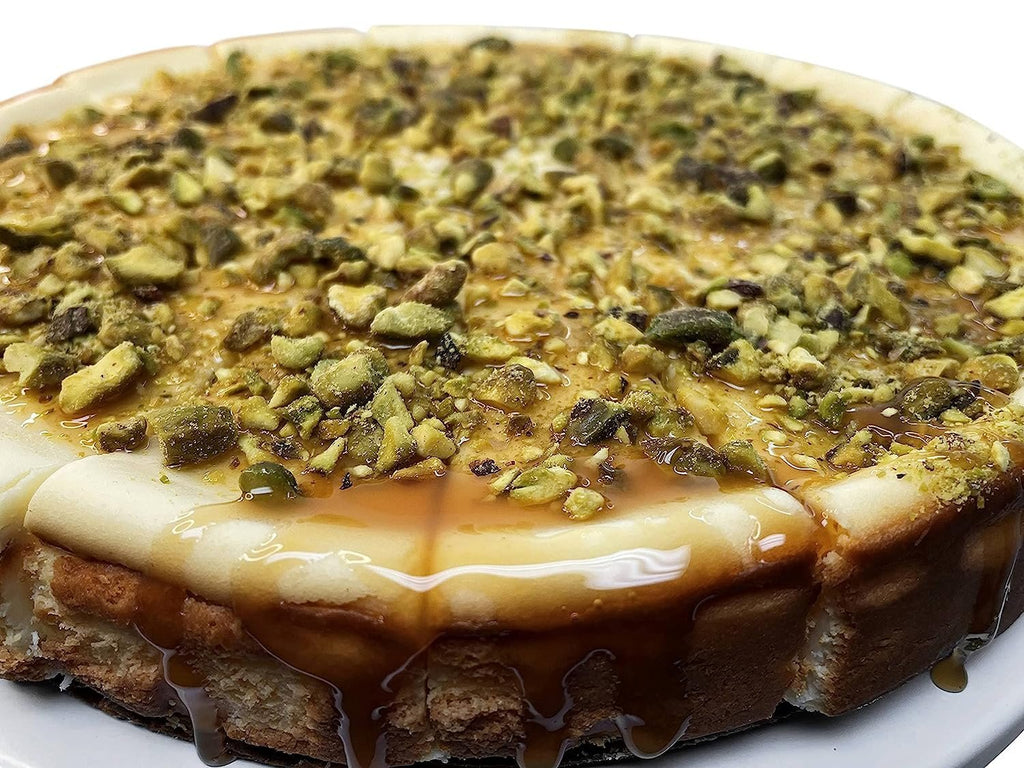 Andy Anand Gluten-Free Caramel Pistachio Cheesecake, 9-Inch, 2 lb – Freshly Baked, Real California Cream Cheese, No Preservatives Gift Box