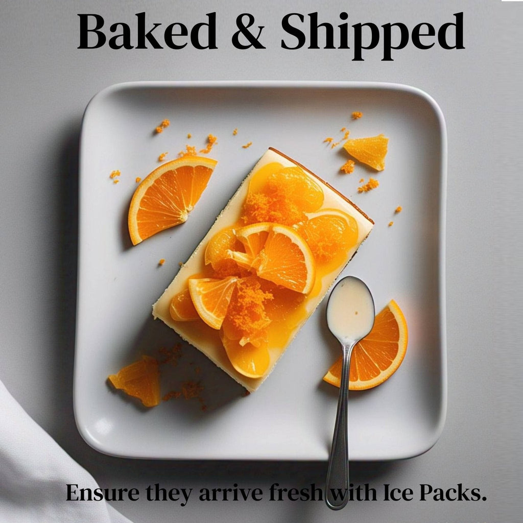 Andy Anand Gluten-Free Orange Cheesecake, 9-Inch, 2 lb – Freshly Baked, Real California Cream Cheese, No Preservatives, Birthday Gift Box
