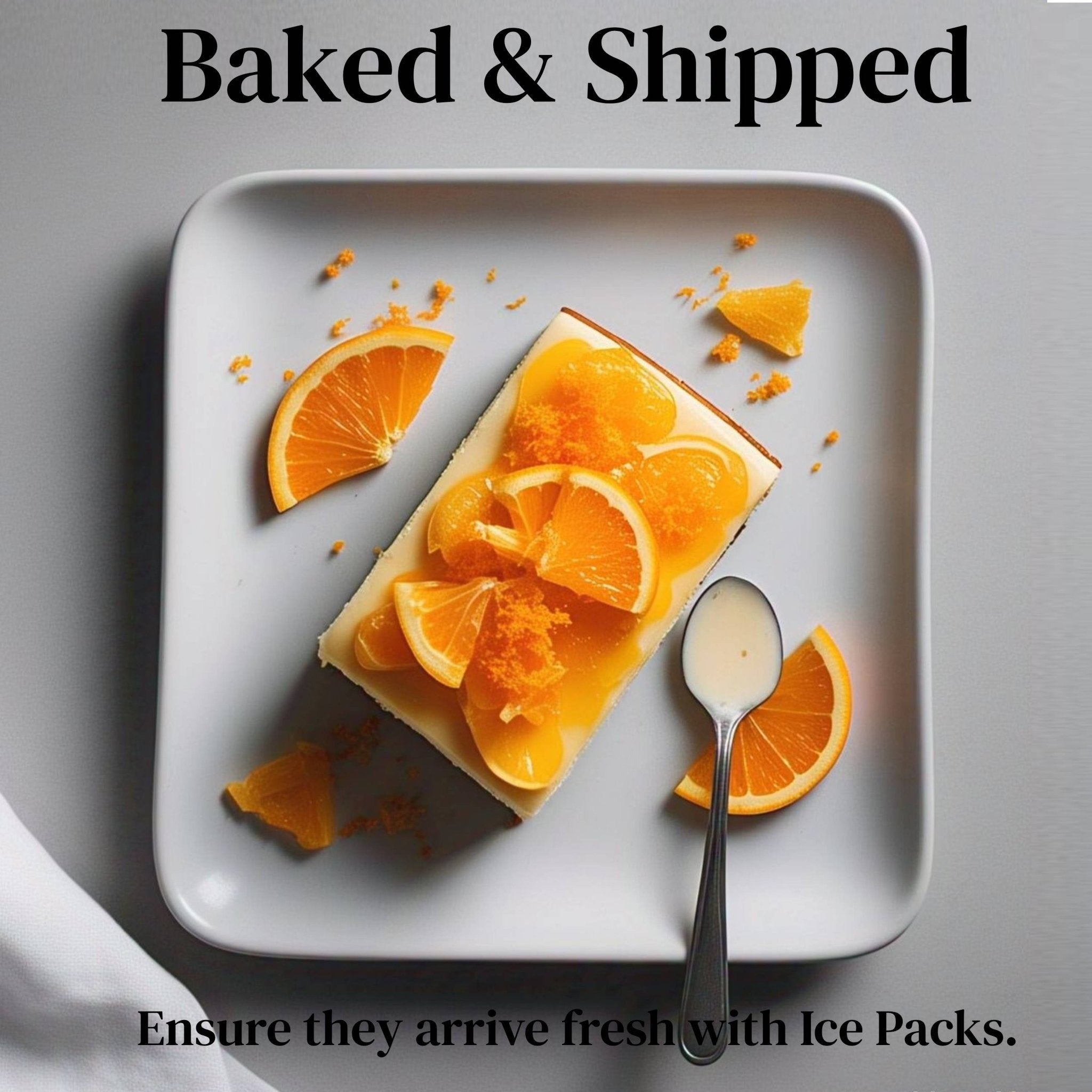 Andy Anand Gluten-Free Orange Cheesecake, 9-Inch, 2 lb – Freshly Baked, Real California Cream Cheese, No Preservatives, Birthday Gift Box
