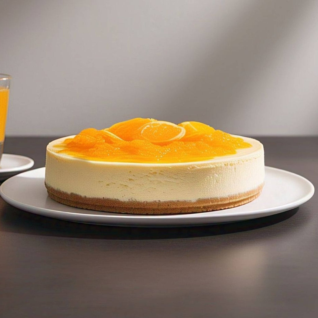 Andy Anand Gluten-Free Orange Cheesecake, 9-Inch, 2 lb – Freshly Baked, Real California Cream Cheese, No Preservatives, Birthday Gift Box