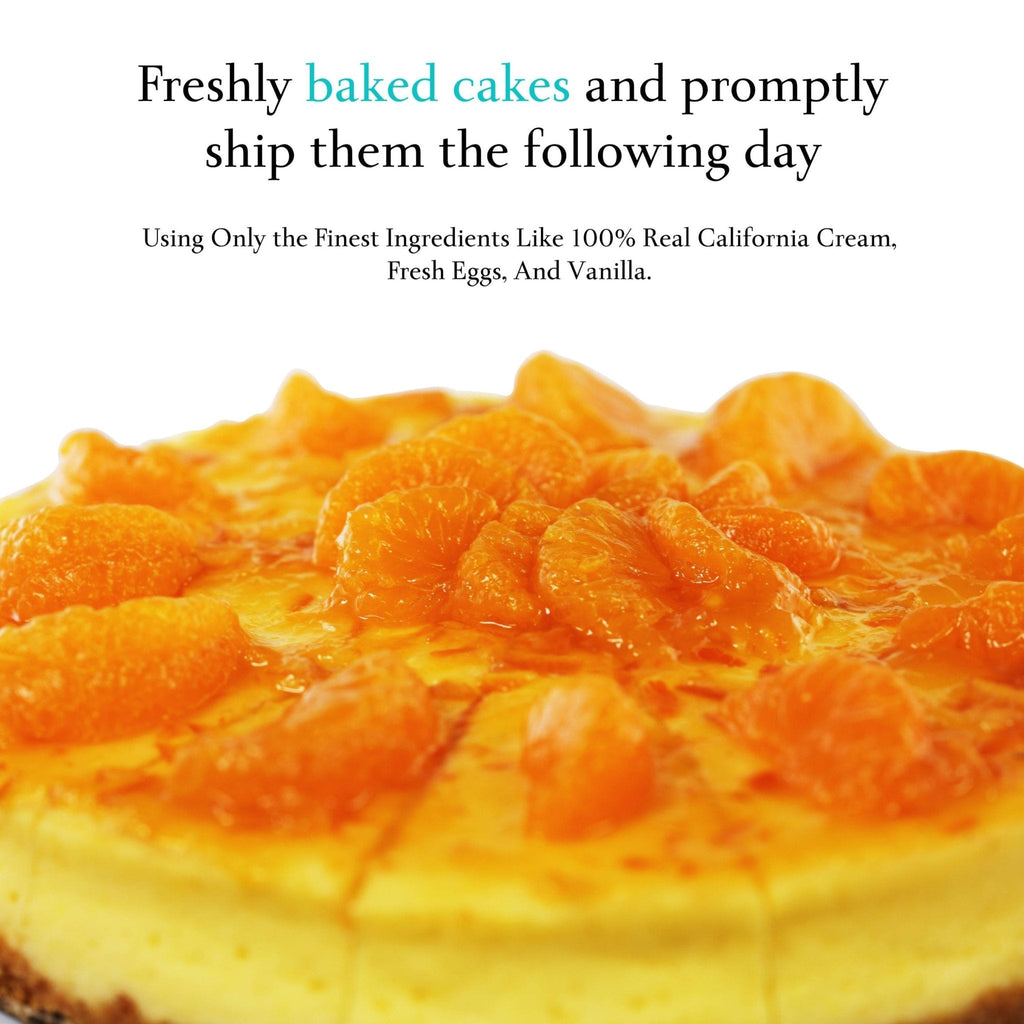 Andy Anand Gluten-Free Orange Cheesecake, 9-Inch, 2 lb – Freshly Baked, Real California Cream Cheese, No Preservatives, Birthday Gift Box