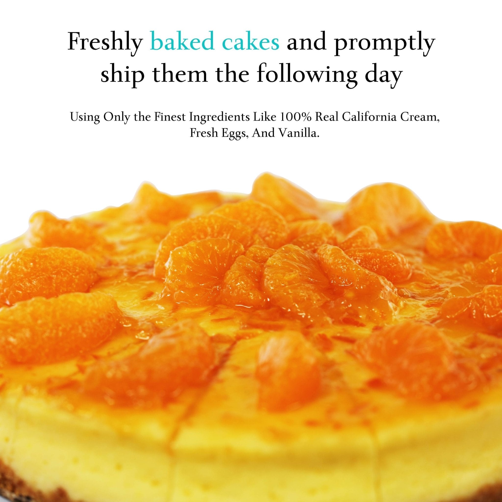 Andy Anand Gluten-Free Orange Cheesecake, 9-Inch, 2 lb – Freshly Baked, Real California Cream Cheese, No Preservatives, Birthday Gift Box