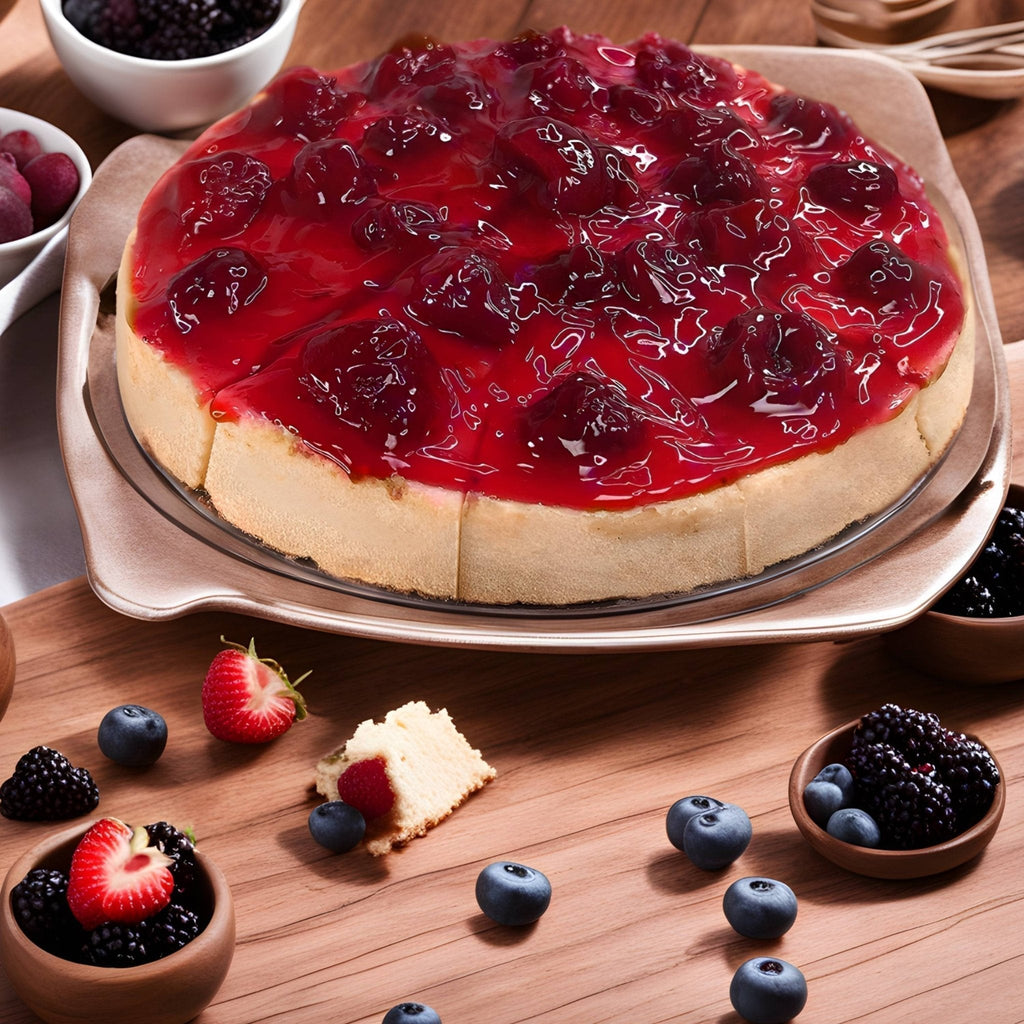 Andy Anand Gluten-Free Strawberry Cheesecake, 9-Inch, 3.4 lb – Freshly Baked, California Cream Cheese, No Preservatives, Birthday Gift Box