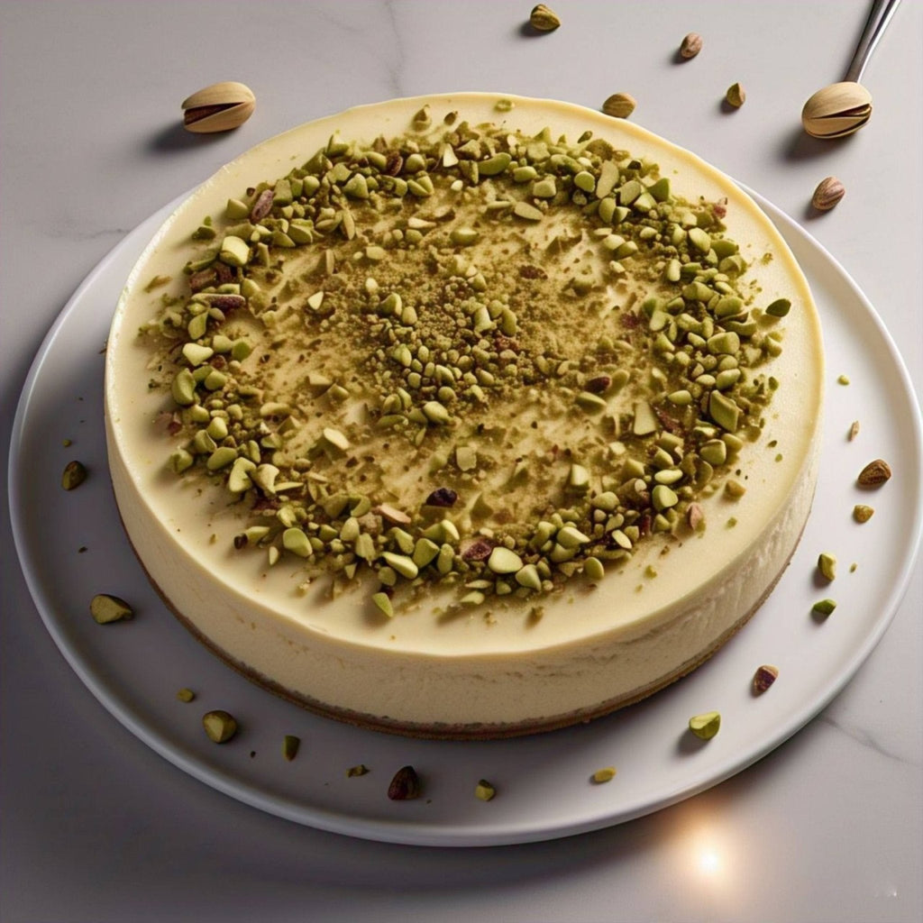 Andy Anand Sugar-Free & Gluten-Free Caramel Pistachio Cheesecake, 9-Inch – Diabetic-Friendly, Cream Cheese, Birthday & Holiday Gift Box