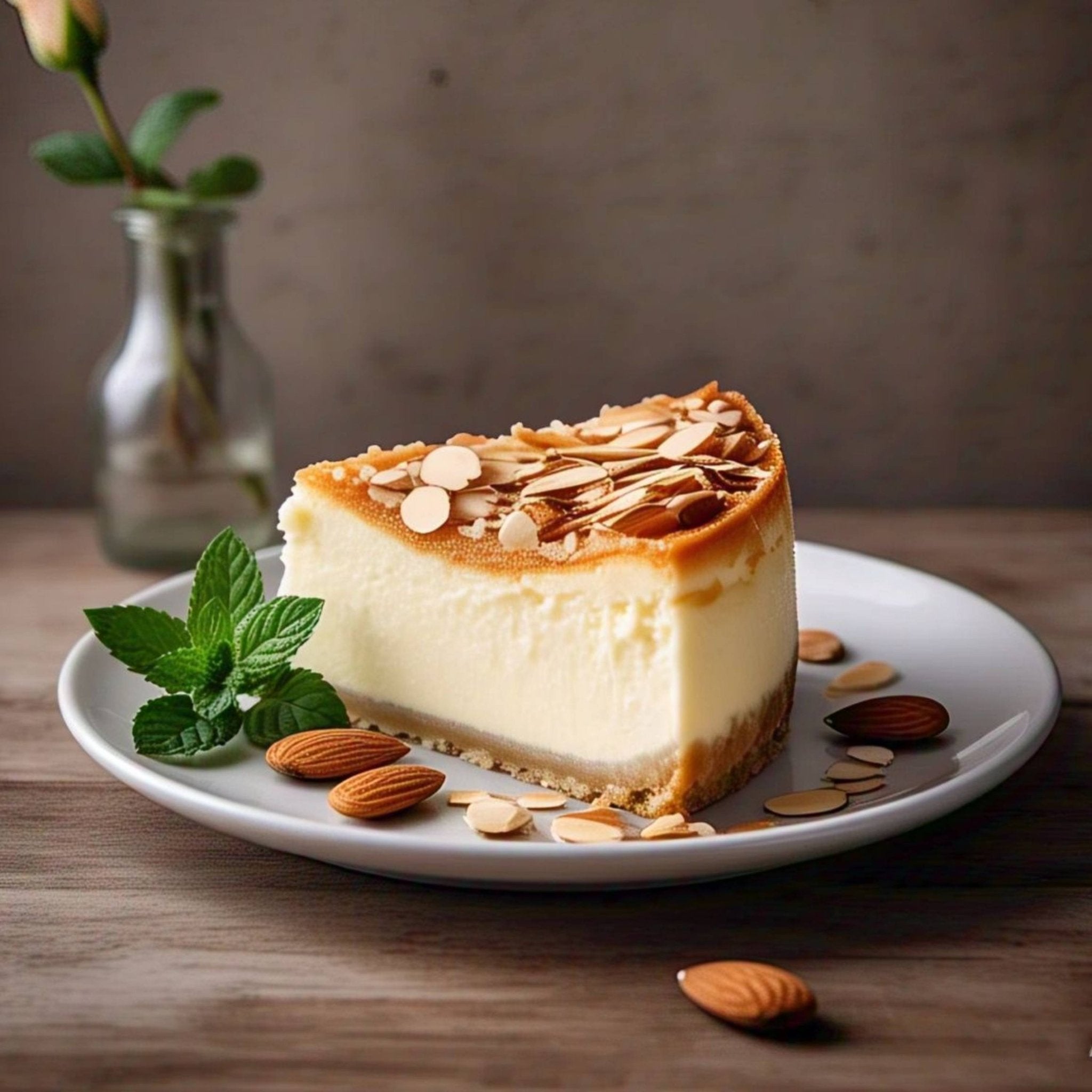 Andy Anand Sugar-Free Almond Cheesecake, 9-Inch, 2 lb – Diabetic-Friendly, Real California Cream Cheese, No Preservatives, Birthday Gift