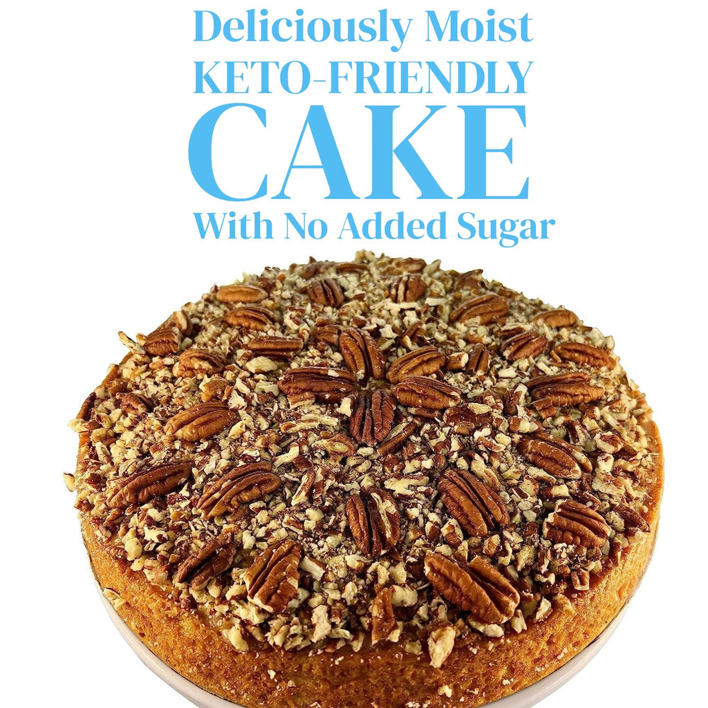 Andy Anand Sugar-Free Gluten-Free Caramel Pecan Cake, 9-Inch, 2.8 lb – Keto & Diabetic-Friendly, Natural Sweetener, Birthday Gift Box