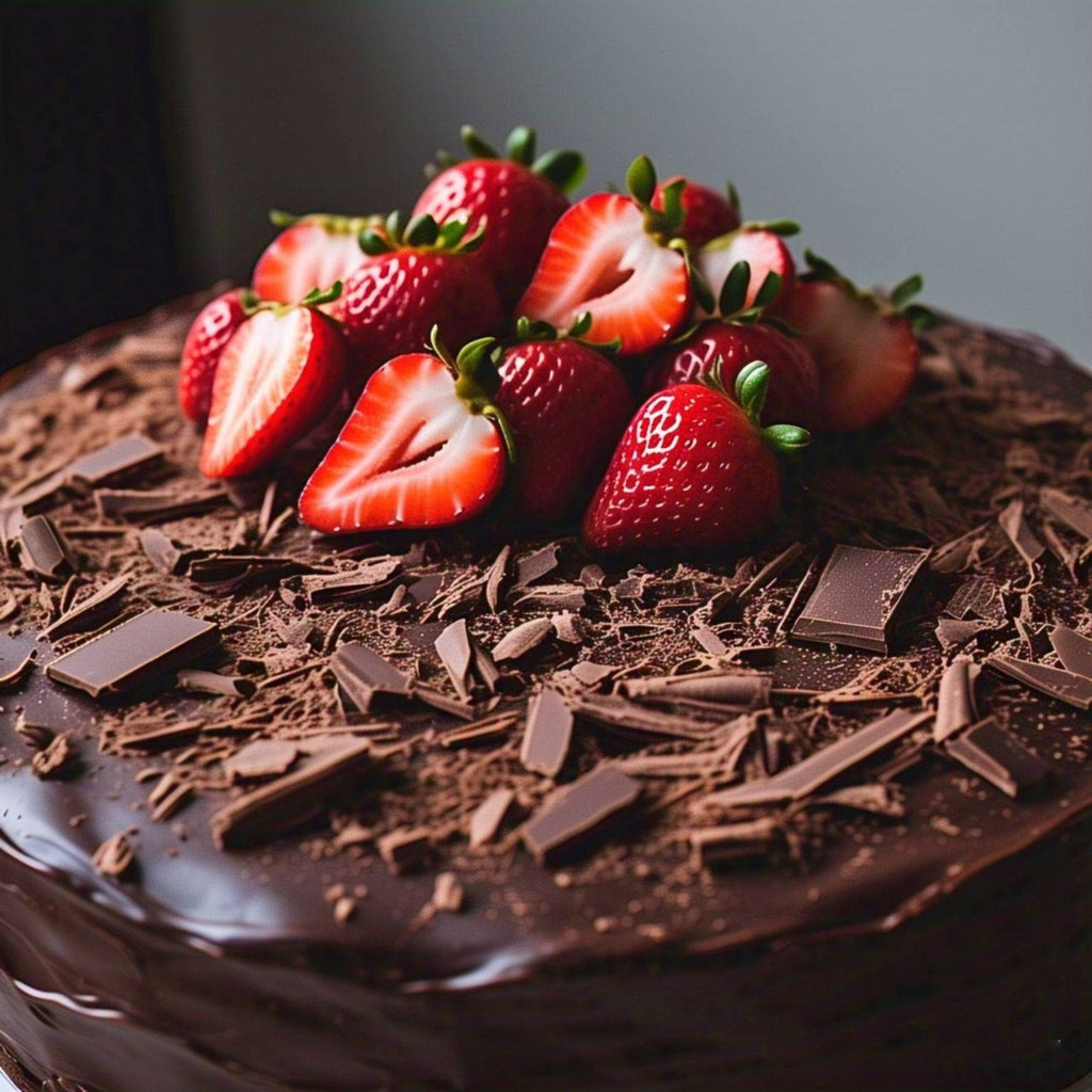 Andy Anand Sugar-Free Keto Chocolate Strawberry Layer Cake, 9-Inch, 2 lb – Diabetic-Friendly, Low-Carb, Birthday & Celebration Gift Box
