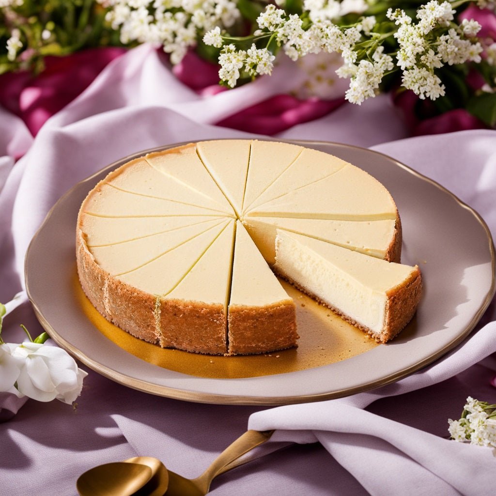 Andy Anand New York Cheesecake, 9-Inch, 2 lb – Freshly Baked with Real California Cream Cheese, All-Natural Ingredients, Birthday Gift Box