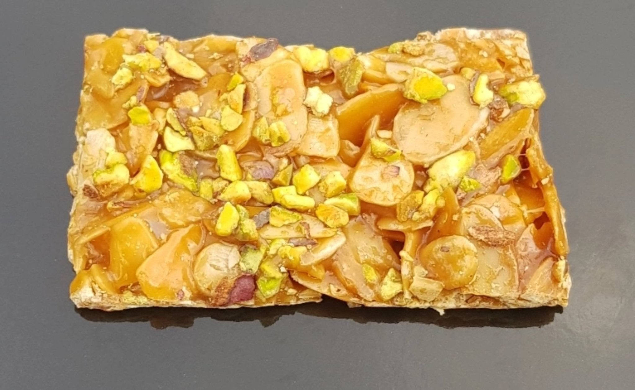 Andy Anand Gluten-Free Italian Pistachio Brittle, 7 oz – Roasted Crunchy Croccante, All-Natural, No Preservatives, Gourmet Snack Gift Box