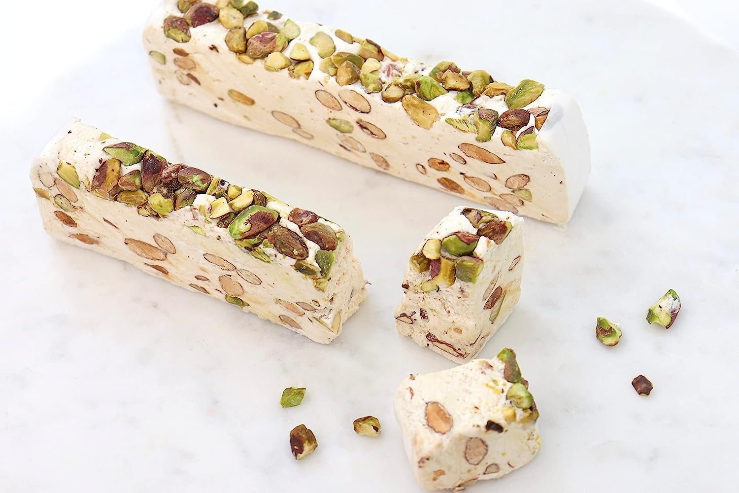 Andy Anand Roasted Pistachio Soft Truron Nougat, 7 oz – Spanish Homemade-Style, Wildflower Honey, Gluten-Free Gourmet Snack Gift Box