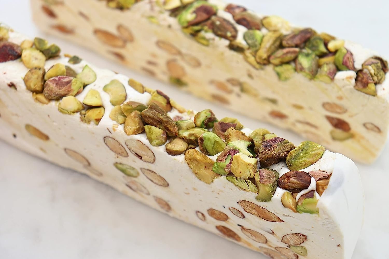 Andy Anand Roasted Pistachio Soft Truron Nougat, 7 oz – Spanish Homemade-Style, Wildflower Honey, Gluten-Free Gourmet Snack Gift Box