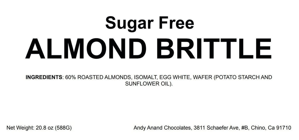 Andy Anand Sugar-Free & Gluten-Free Roasted Almond Nougat Brittle, 7 oz – Keto Italian Torrone Candy, Diabetic-Friendly Gourmet Holiday Gift