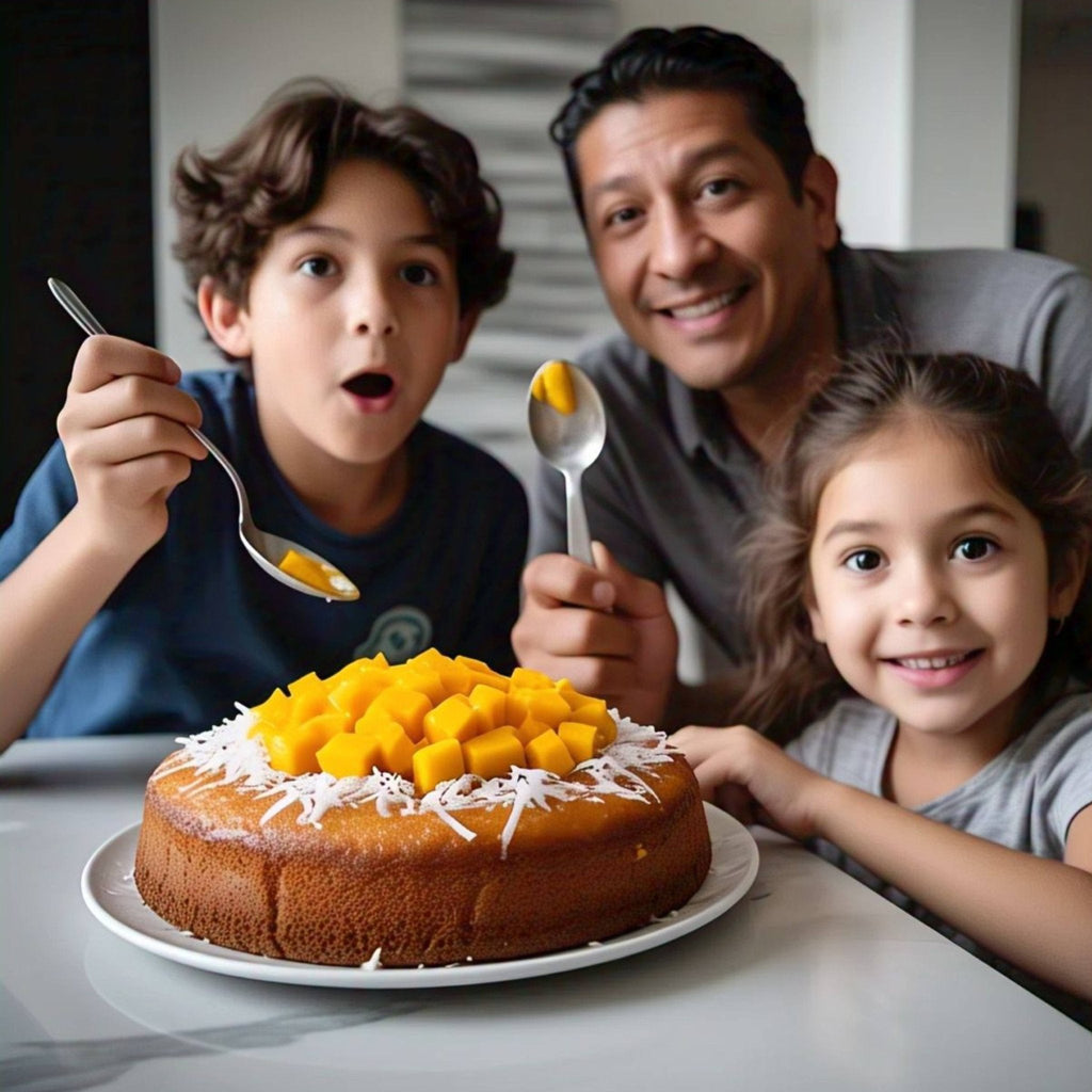 Andy Anand Sugar-Free Mango Coconut Cake, 2.5 lb – Keto & Diabetic-Friendly, Fresh Mango Purée, Toasted Coconut, No Preservatives Gift Box