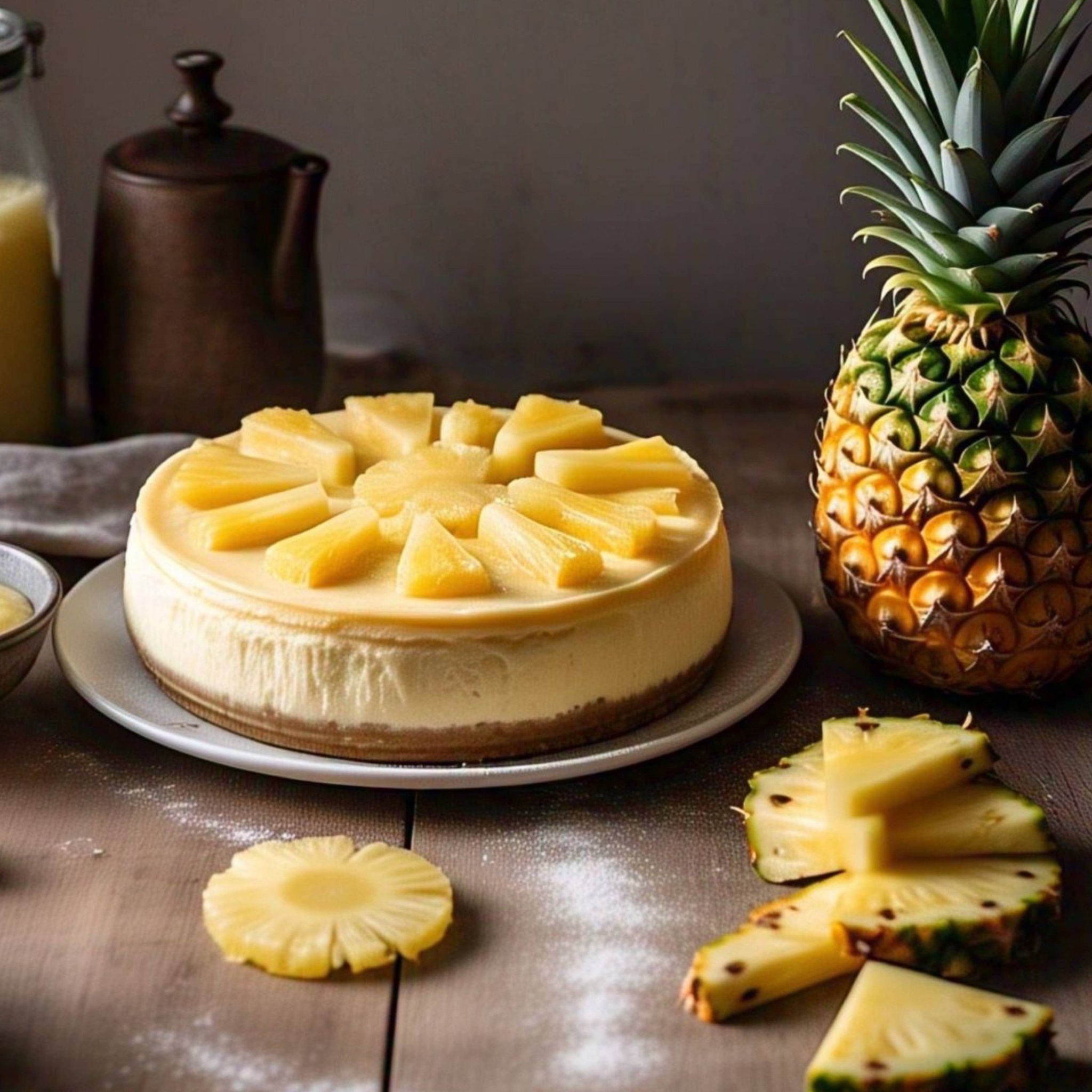 Andy Anand Sugar-Free Pineapple Cake, 9-Inch, 2 lb – Diabetic-Friendly, All-Natural, No Preservatives, Freshly Baked Luxurious Birthday Gift