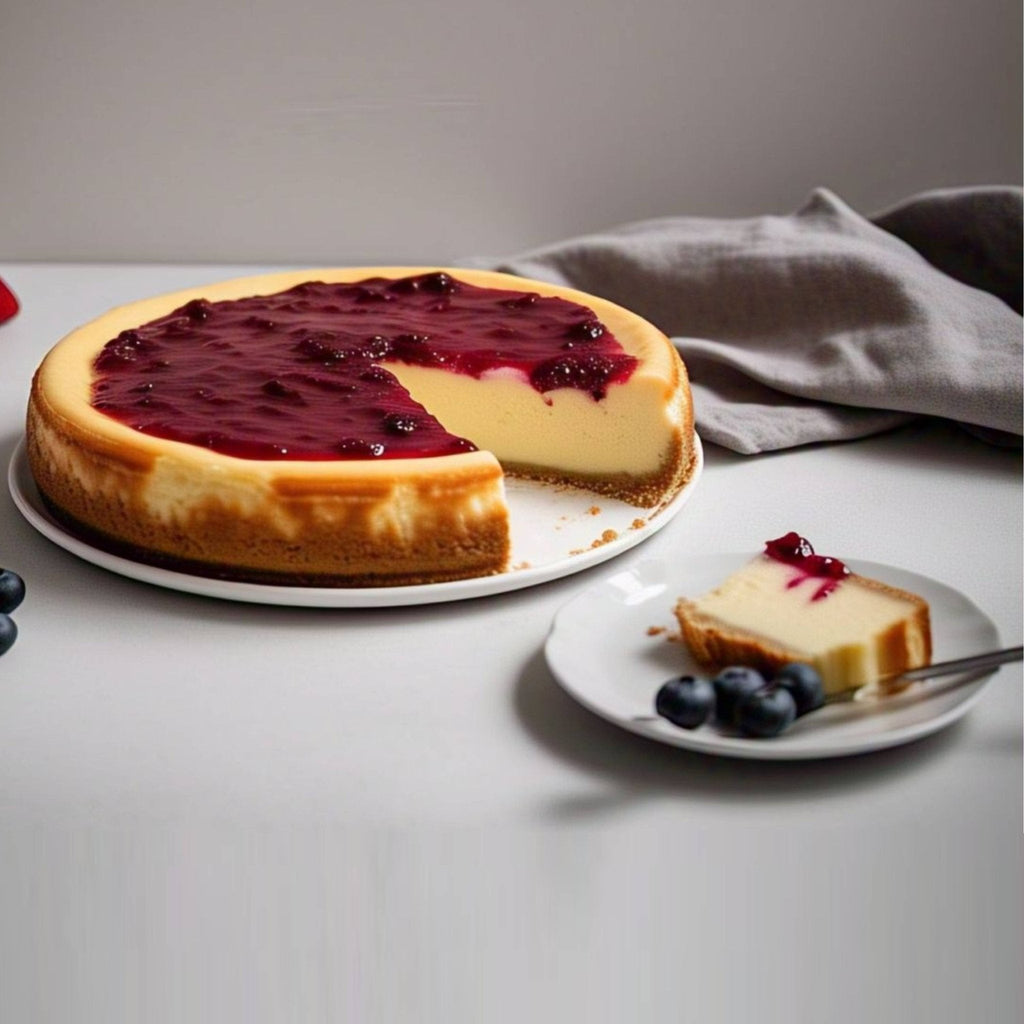 Andy Anand Raspberry White Chocolate Cheesecake, 9-Inch, 2 lb – Traditional Recipe, All-Natural, Birthday, Valentine's & Christmas Gift
