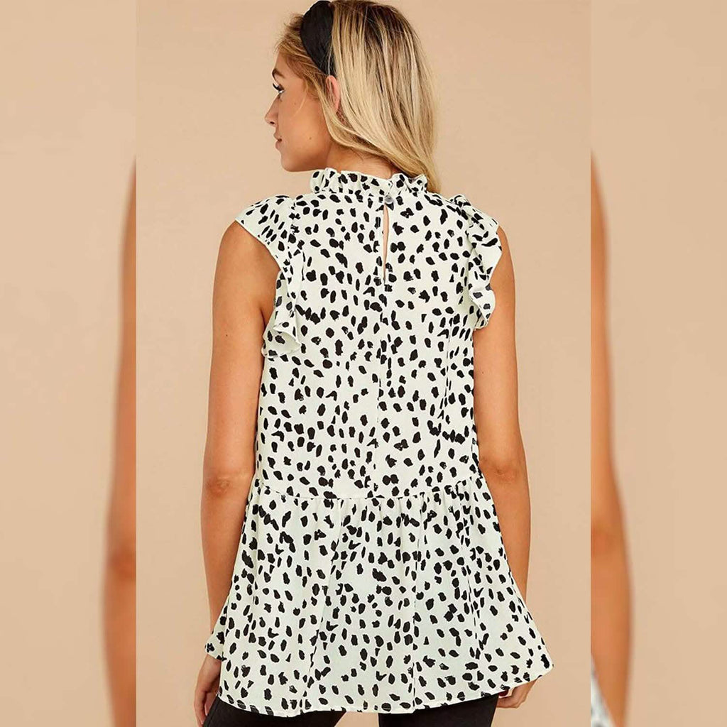Angashion Blouse Tunique Courte Décontractée Imprimé Floral pour Femmes