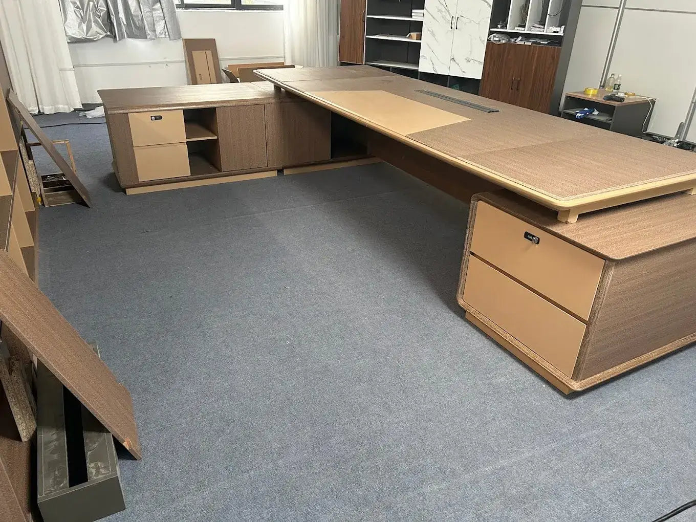 York · Grand Executive Desk w/ Mobile Storage