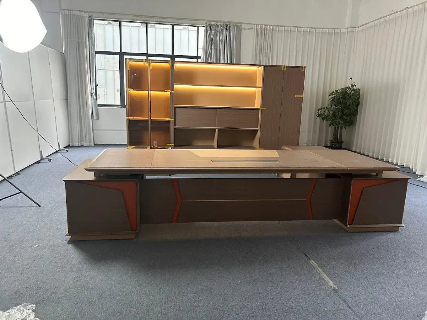 York · Grand Executive Desk w/ Mobile Storage