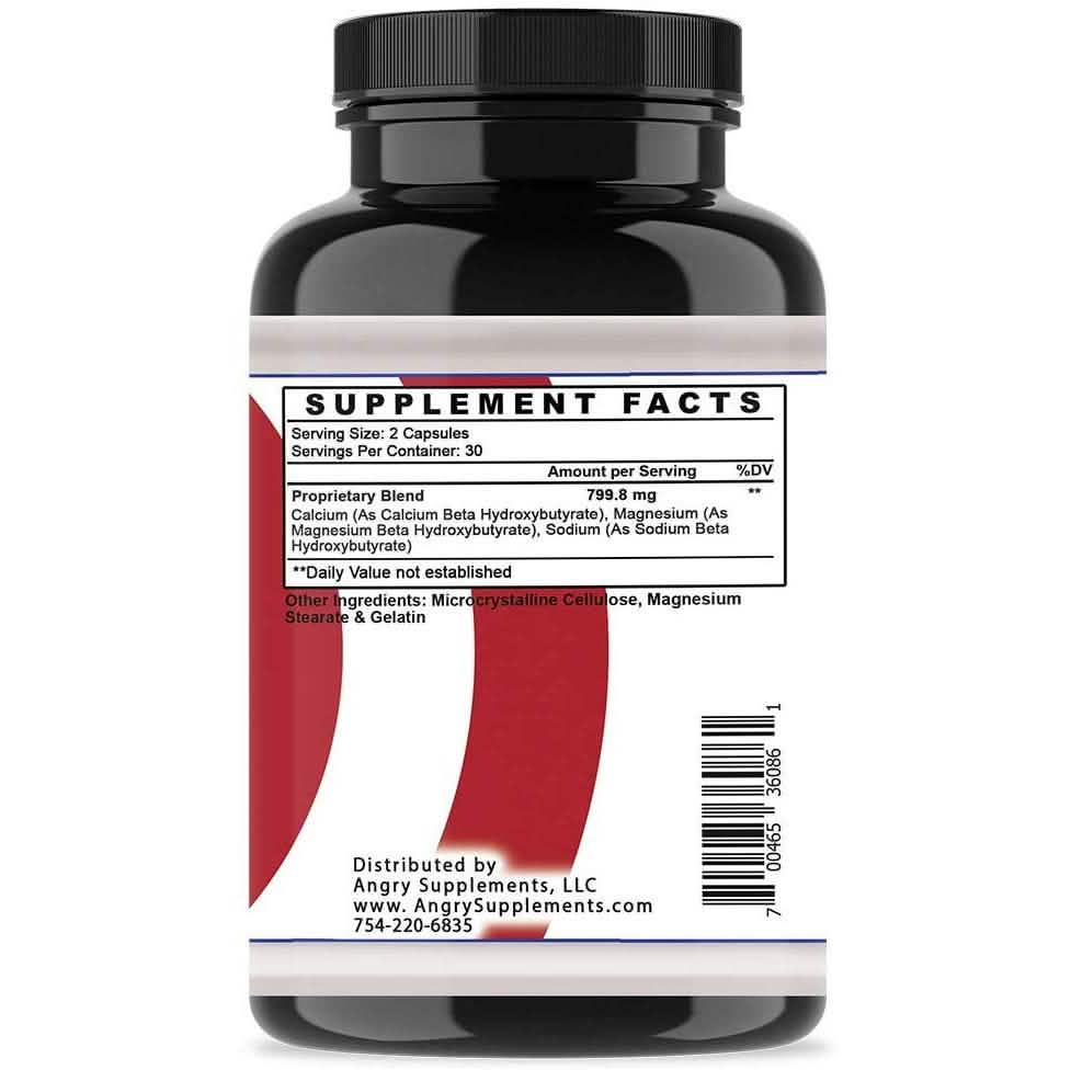 Angry Supplements Super Keto BHB Brûle les graisses, augmente l'énergie et la concentration