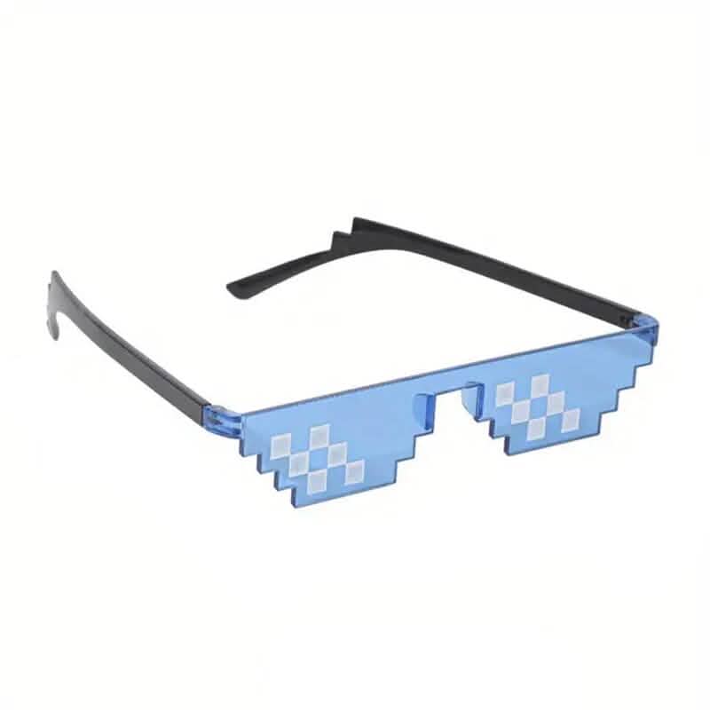 Lunettes de fête amusantes motif mosaïque de pixels Anime