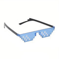Lunettes de fête amusantes motif mosaïque de pixels Anime